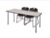 72" x 24" Kee Training Table - Maple/ Chrome & 2 Zeng Stack Chairs - Black