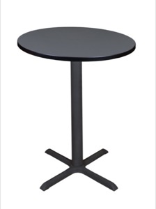 Cain 30" Round Cafe Table - Grey