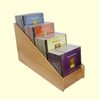 4 Tier 1x4 CD/DVD Storage Wood Display