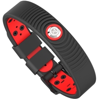 ProExl 18K Sports Magnetic Bracelet - Waterproof - Breathable Strap - Power & Energy - Black Red