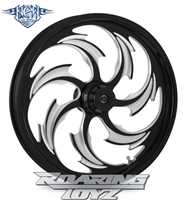Assault Eclipse Black Forged Aluminum R.C. Components Custom Billet CNC Wheel for Harley Road King Glide Street Glide Electraglide Ultra Classic Limited Tri Glide Breakout Dyna Softail 2010 2011 2012 2013 2014 2015 2016 2017 2018 2019 2020 Bagger Low