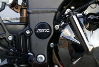 ZX 6/636/10 Black Ano Billet Swingarm Bolt Cover Cap Kit