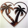 Palm Tree Heart Metal Wall Art