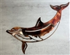 Bottlenose Dolphin Metal Art Accent