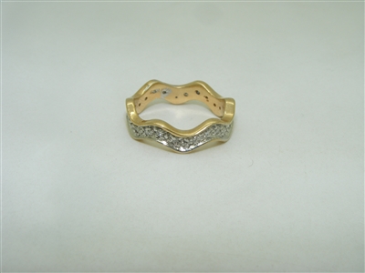 14k yellow gold eternity diamond ring band