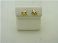 14k yellow gold horse earrings