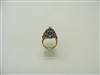 Vintage Thailand 1960s Natural Sapphire Diamond Ring