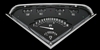 classic instruments tach force 1955 1956 1957 1958 1959 chevy truck gauge package black face with white needles and letters.