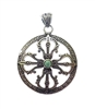 Healing amulet necklace pendant for women men unisex Turquoise gemstone gypsy designer pendant Tibetan chakra pendant oxidized silver handmade jewelry
