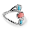 CP.925 Sterling Silver Three Stone Ring - Sizes 05 to 10