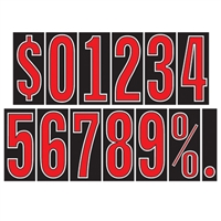 7Â½ Inch Red, Black and White Numbers