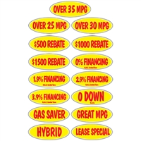 Red and Yellow Oval Incentive Slogans