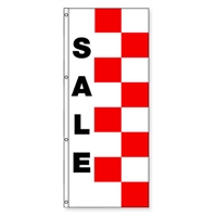 Single Face Red & White Race Style Message Flag