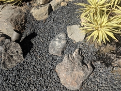 Black Cinders Lava Rock 1/8"  Pan Sand- Landscape Rocks