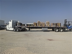 Flatbed Trailer Transport With Forklift