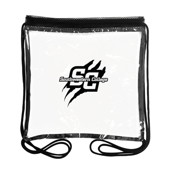 B3074 - The 12" x 12" Clear Drawstring Backpack