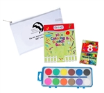 K9712 - 12 Water Colors, 6 Color Pencils & A Book