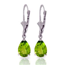 ALARRI 3 CTW 14K Solid White Gold Right Decisions Peridot Earrings