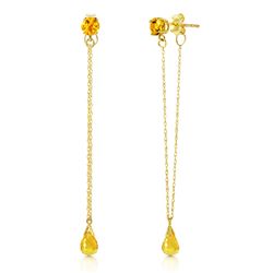 ALARRI 3.15 Carat 14K Solid Gold Chandelier Earrings Citrine
