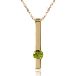 ALARRI 0.25 Carat 14K Solid Gold Love Comes Naturally Peridot Necklace
