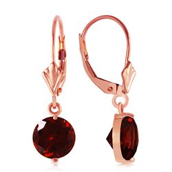 ALARRI 3.1 CTW 14K Solid Rose Gold Garnet Fantasy Earrings