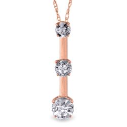 ALARRI 0.1 Carat 14K Solid Rose Gold Diamond Necklace
