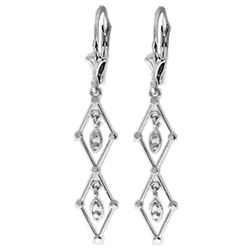 ALARRI 14K Solid White Gold Faithful To The End Chandelier Earrings