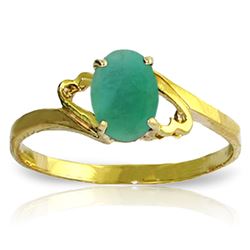 ALARRI 0.75 CTW 14K Solid Gold Rings Natural Emerald