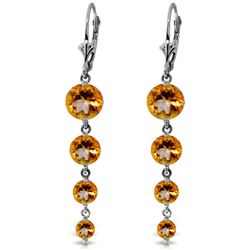 ALARRI 7.8 CTW 14K Solid White Gold Hope Will Find You Citrine Earrings