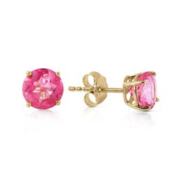 ALARRI 1.3 Carat 14K Solid Gold Pink In June Pink Topaz Earrings