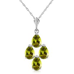 ALARRI 2.25 CTW 14K Solid White Gold Extended Presence Peridot Necklace