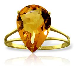 ALARRI 5 Carat 14K Solid Gold Just As Well Citrine Ring