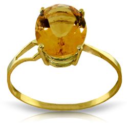 ALARRI 2.2 Carat 14K Solid Gold Exclamations Citrine Ring