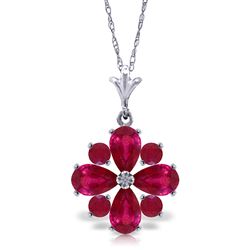ALARRI 2.23 Carat 14K Solid White Gold Invincible Ruby Necklace