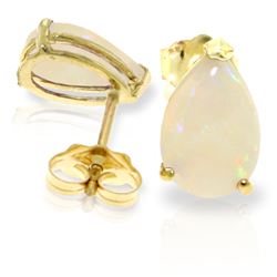 ALARRI 1.55 Carat 14K Solid Gold Stud Earrings Natural Opal