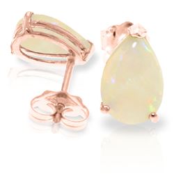 ALARRI 1.55 Carat 14K Solid Rose Gold Stud Earrings Natural Opal