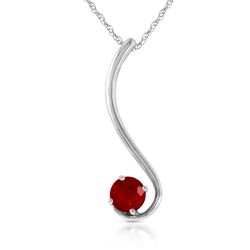 ALARRI 0.55 Carat 14K Solid White Gold This Shows How Ruby Necklace