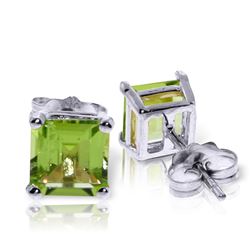 ALARRI 1.75 CTW 14K Solid White Gold Seconds Of Happiness Peridot Earrings