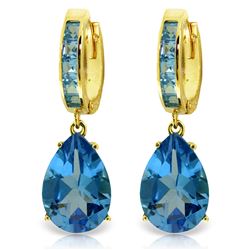 ALARRI 13.2 Carat 14K Solid Gold Dramatique Blue Topaz Earrings