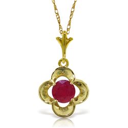 ALARRI 0.55 Carat 14K Solid Gold Hearts's Journey Ruby Necklace