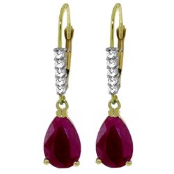 ALARRI 3.15 Carat 14K Solid Gold Violeta Ruby Diamond Earrings