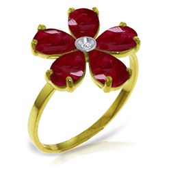 ALARRI 2.22 CTW 14K Solid Gold Fits Like A Glove Ruby Diamond Ring