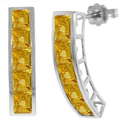 ALARRI 4.5 CTW 14K Solid White Gold Drifting Towards Love Citrine Earrings