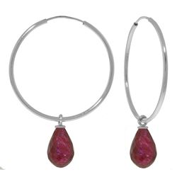 ALARRI 6.6 Carat 14K Solid White Gold Thing Called Life Ruby Earrings