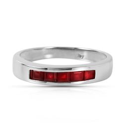 ALARRI 0.6 CTW 14K Solid White Gold Say Forever Ruby Ring