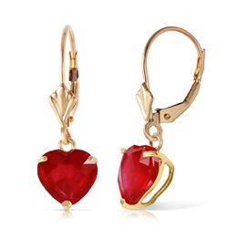 ALARRI 2.9 Carat 14K Solid Gold Cupid's Arrow Ruby Earrings