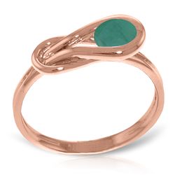 ALARRI 14K Solid Rose Gold Ring w/ Natural Emerald