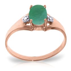 ALARRI 1.26 Carat 14K Solid Rose Gold Brilliance Emerald Diamond Ring