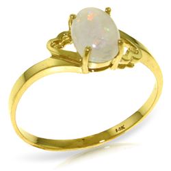 ALARRI 0.45 Carat 14K Solid Gold Nearly Bare Opal Ring