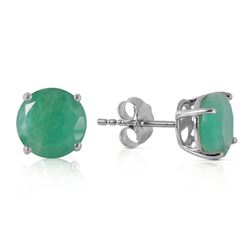 ALARRI 3.3 Carat 14K Solid White Gold She Be The One Emerald Earrings